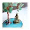 Estatua de Buda con árbol de cristal curativo árbol de la
