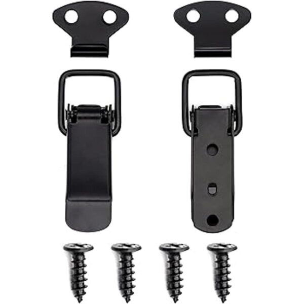 Lesnala 12 Set of Black Toggle Latch Stainless Steel