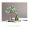 Estatua de Buda con árbol de cristal curativo árbol de la