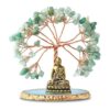 Estatua de Buda con árbol de cristal curativo árbol de la