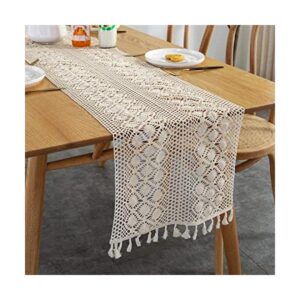 Nuomituan Camino de mesa estilo macramé estilo rústico de_1