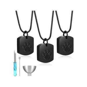3 piezas de cremación para mascotas collar de urna