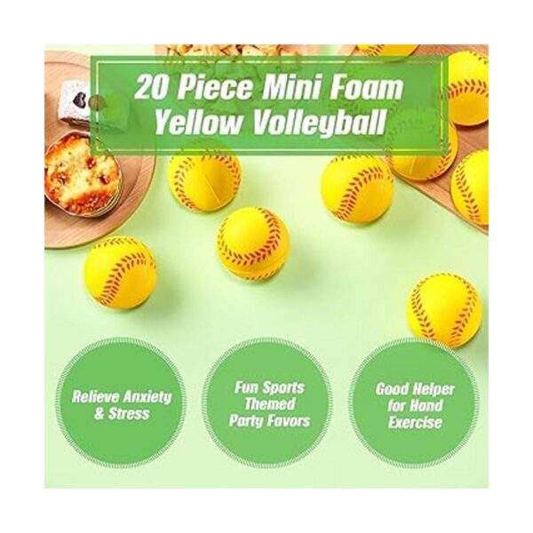 20 mini pelotas deportivas de espuma de 2.5 pulgadas