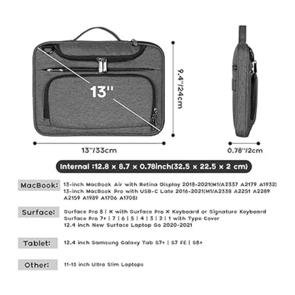 BERTASCHE Funda para laptop de 13 pulgadas compatible con_2