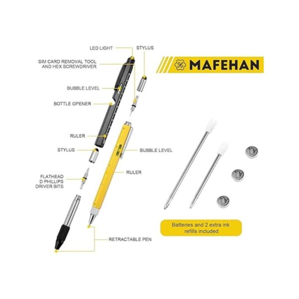 MAFEHAN Juego de bolígrafos multiherramienta 10 en 1_3