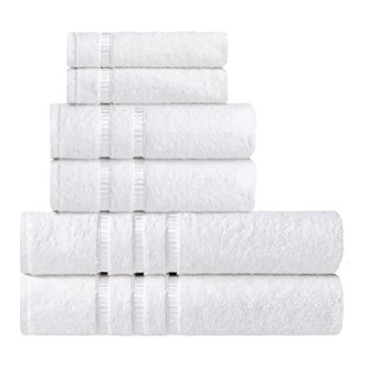 COTTONIA Juego de 6 toallas de baño 2 toallas de mano 2