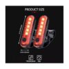 tmelam Juego de luces LED recargables USB para bicicleta_2