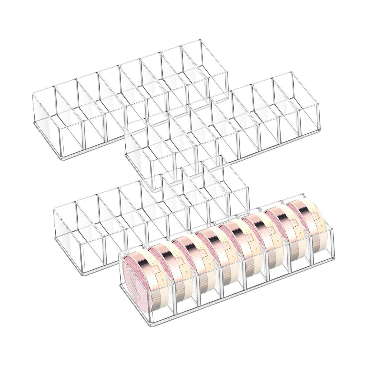 Organizador compacto de maquillaje acrílico de 4 piezas