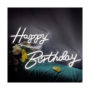 Letrero de neón de feliz cumpleaños luces de neón de_1
