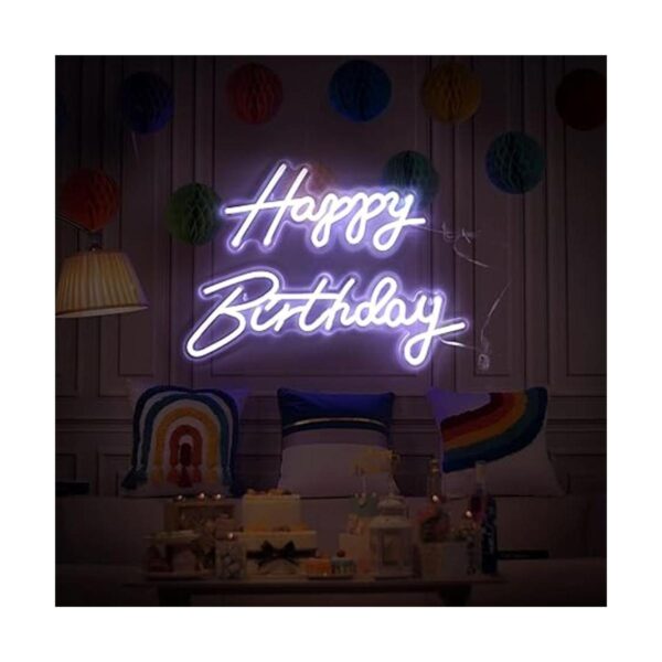 Letrero de neón de feliz cumpleaños luces de neón de_5