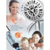 Pavezo High Pressure Shower Head with Handheld Extra Long_5