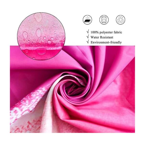 GCIREC Cortina de ducha rosa intenso acuarela rosa