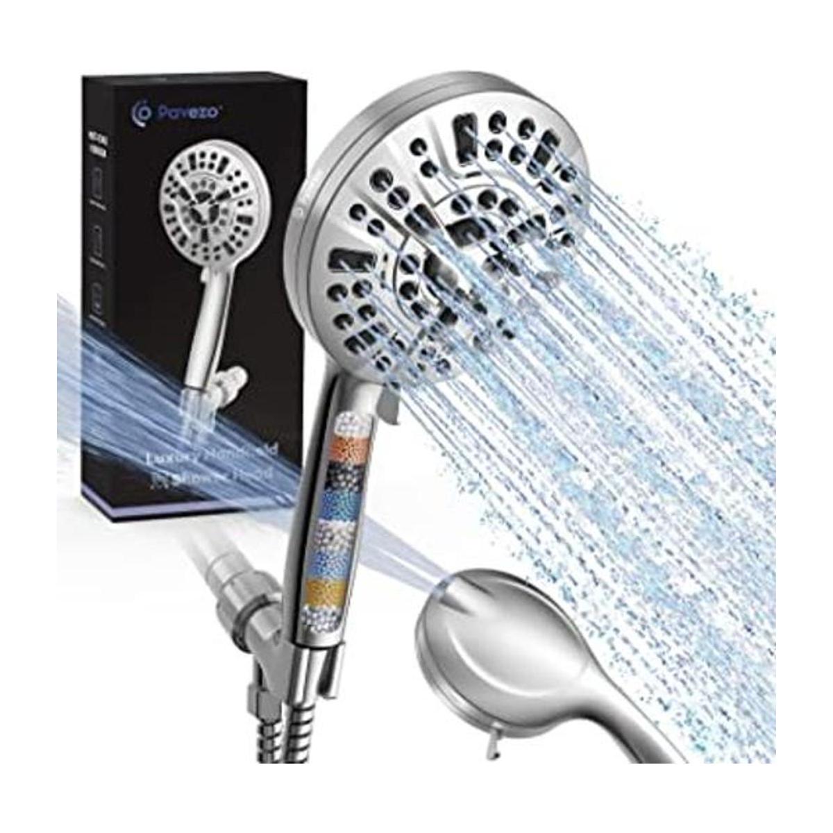 Pavezo High Pressure Shower Head with Handheld Extra Long