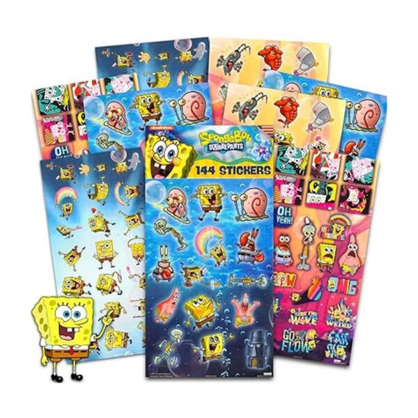 Juego de pegatinas de Bob Esponja para niños niños_4