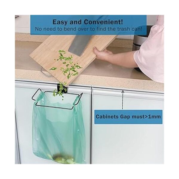 Soporte grande para bolsa de basura de acero inoxidable