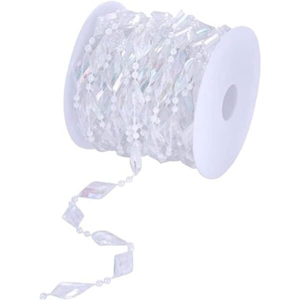 YoungJewel Rollos de 33 pies de guirnalda de cristales de