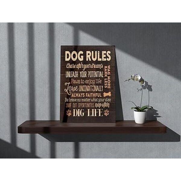 Dog Rules Lienzo decorativo para pared diseño de perro_2