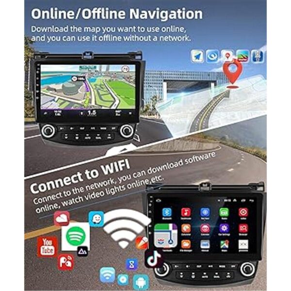 Radio de coche Android estéreo para Honda Accord 20032007