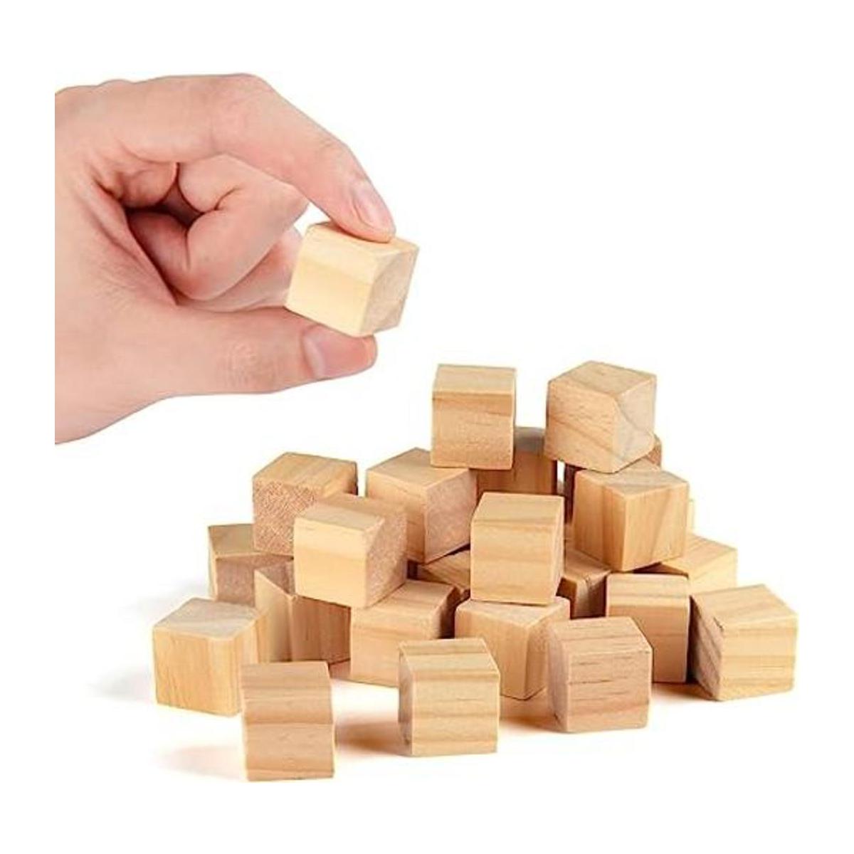 Cubos de madera bloques de madera natural de 34