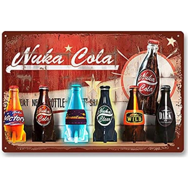 PANAGG Nuka Cola Póster de metal vintage letrero de lata