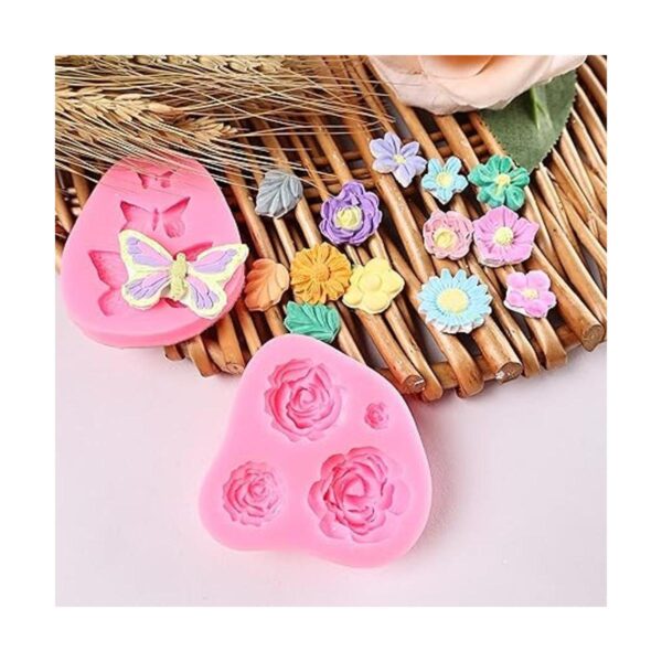 Moldes de fondant de flores 8 moldes de silicona para