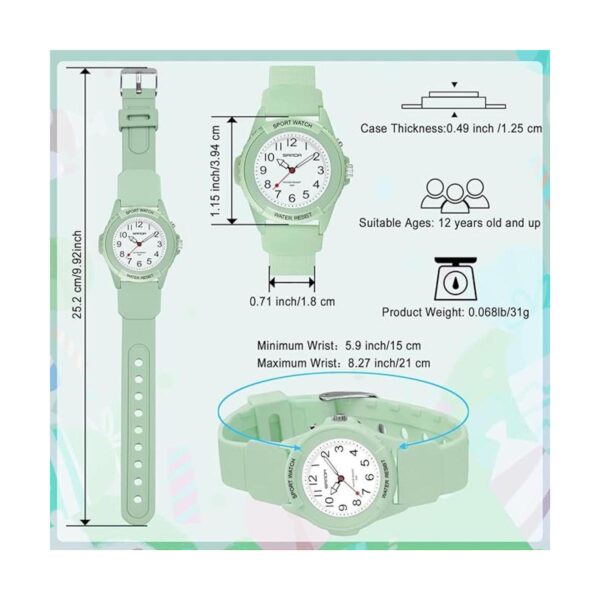 SOCICO Reloj analógico para niños y niñas reloj_6