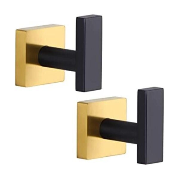 Back Gold Juego de 2 ganchos para toallas de baño de