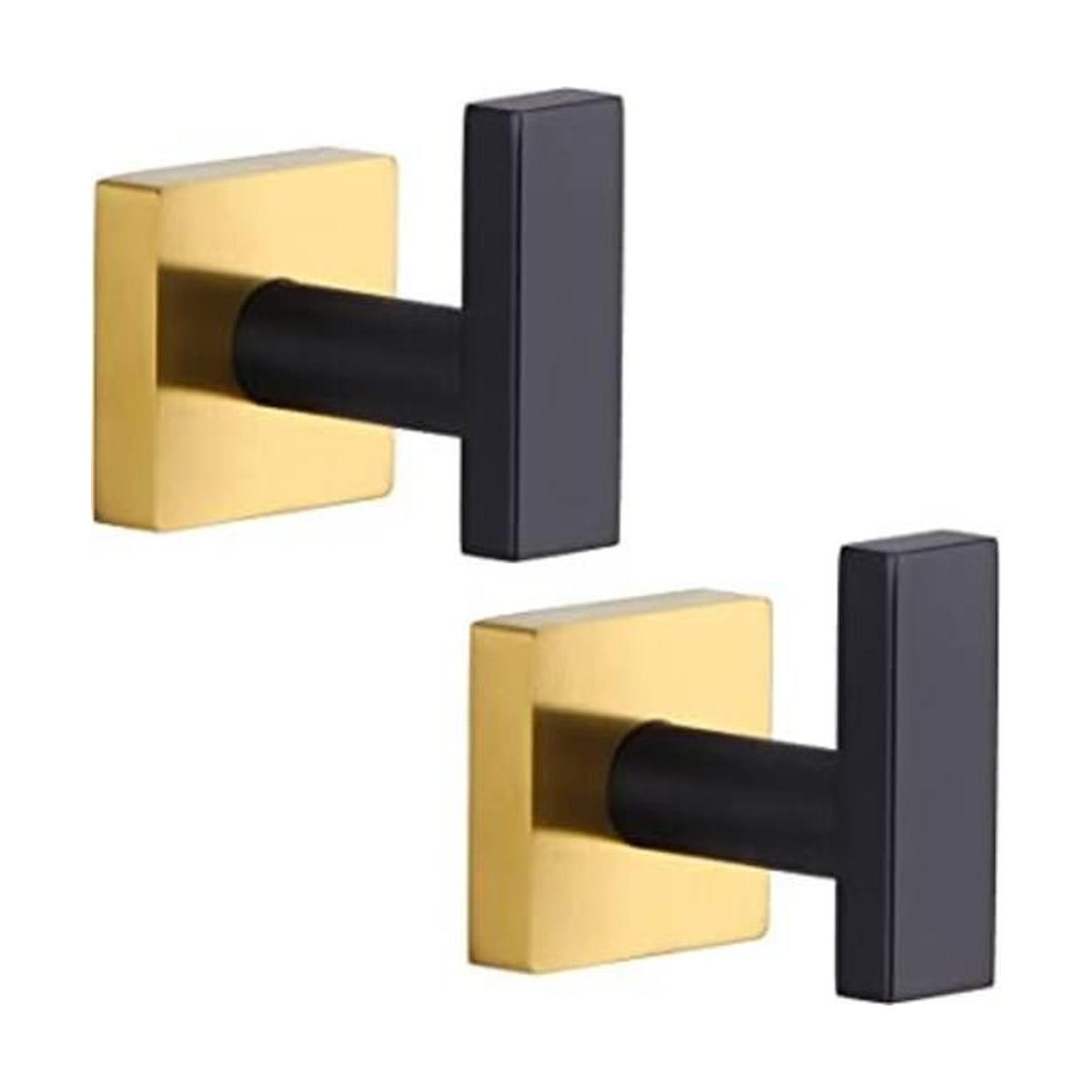 Back Gold Juego de 2 ganchos para toallas de baño de