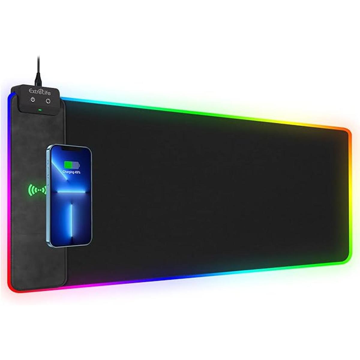Alfombrilla de mouse RGB de carga inalámbrica para juegos