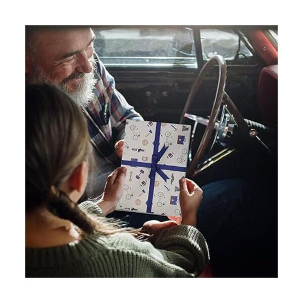 Papel de regalo para el día del padre con cinta y