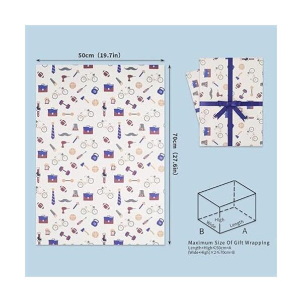 Papel de regalo para el día del padre con cinta y