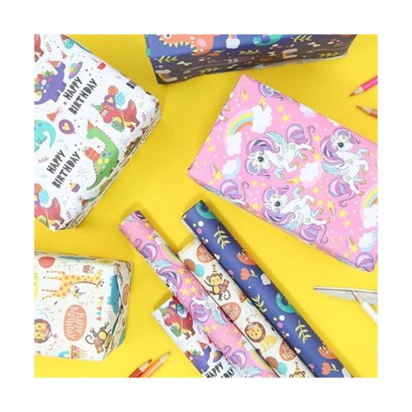 Papel de regalo de cumpleaños para niños y niñas 4