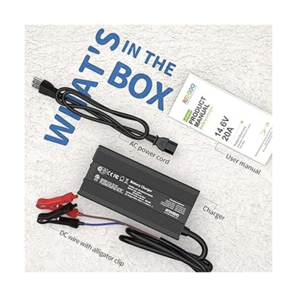Redodo Cargador de batería Lifepo4 de 14.6 V 20 A para_2