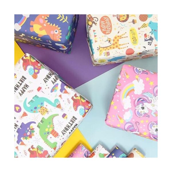 Papel de regalo de cumpleaños para niños y niñas 4