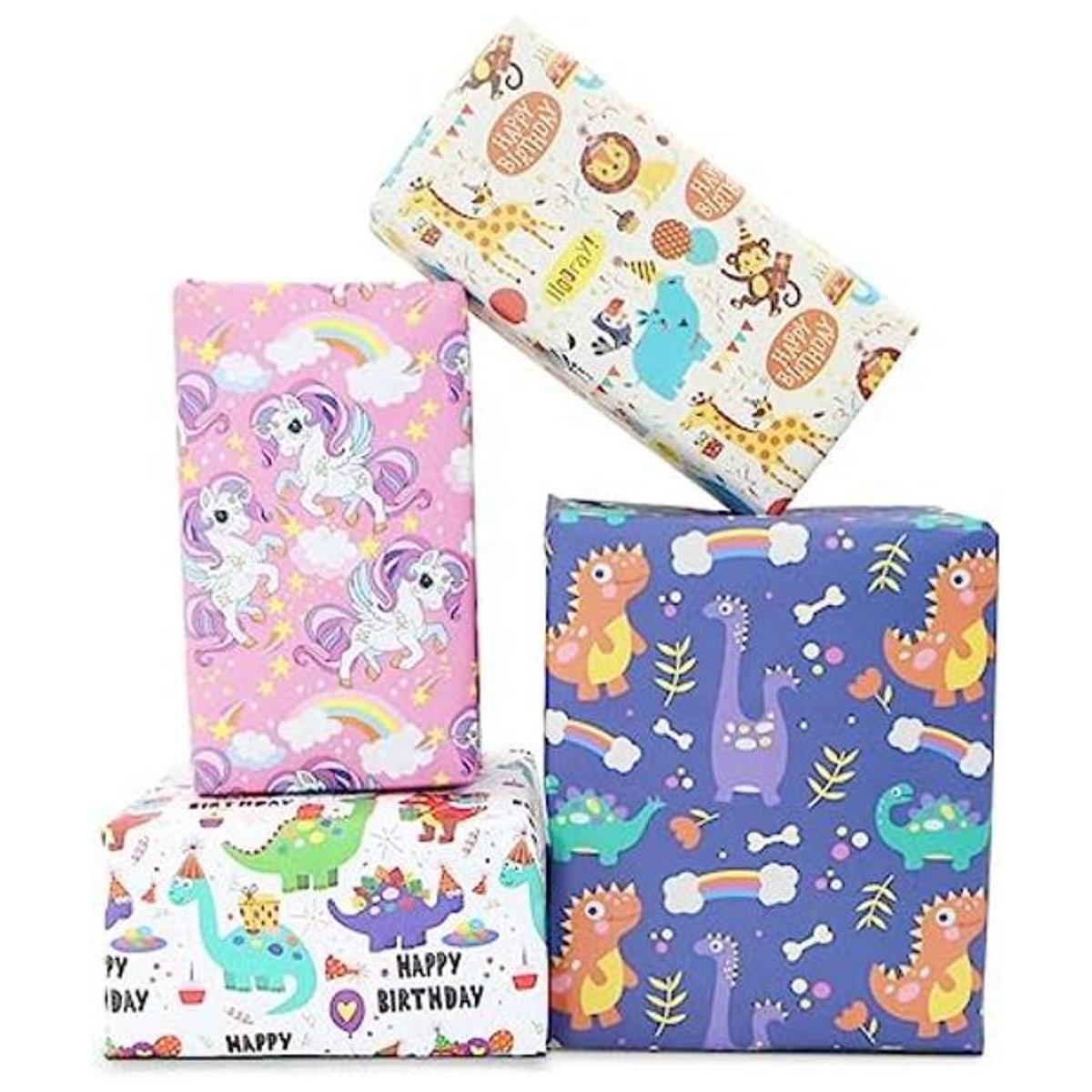 Papel de regalo de cumpleaños para niños y niñas 4