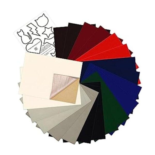 20 hojas autoadhesivas de terciopelo para decoración de_1