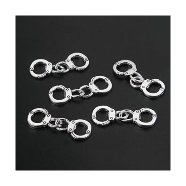 JKJF 20 pares de dijes de metal para esposas mini esposas