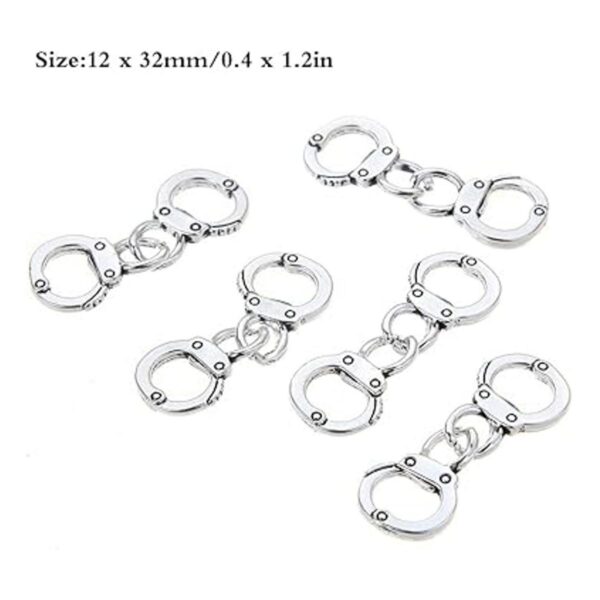 JKJF 20 pares de dijes de metal para esposas mini esposas