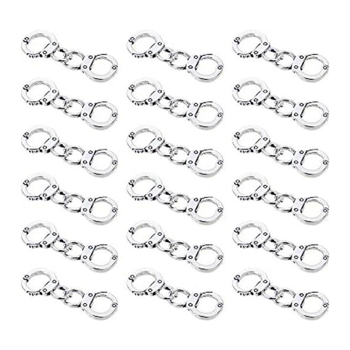 JKJF 20 pares de dijes de metal para esposas mini esposas
