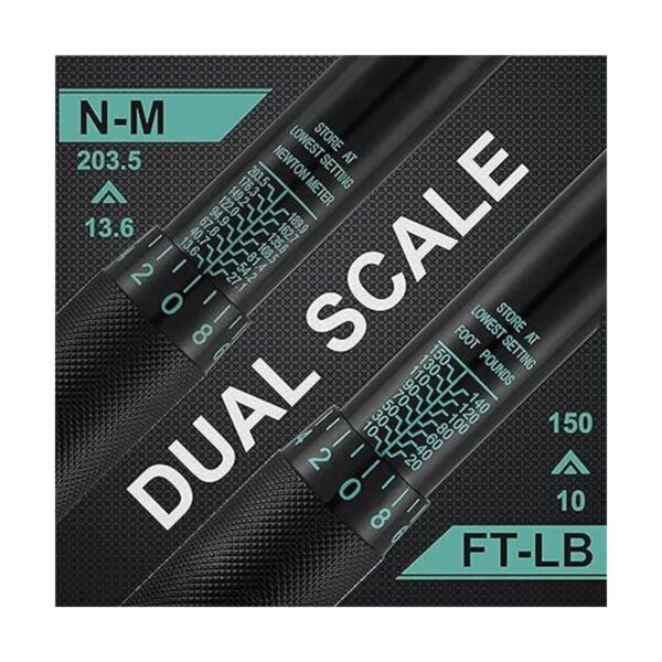 EPAuto Llave dinamométrica de clic de 12 pulgada 10
