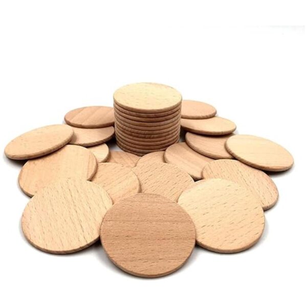 HEOCAKR Rebanadas de madera de haya natural de 2 pulgadas_1