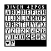 42 plantillas de letras de 3 pulgadas plantillas de