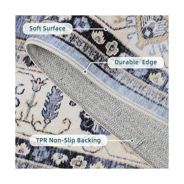 Dripex Alfombra vintage lavable Alfombra bohemia de 3 x_3