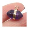 LHJ 7 dijes de piedra natural de doble punta de ágata de