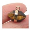 LHJ 7 dijes de piedra natural de doble punta de ágata de