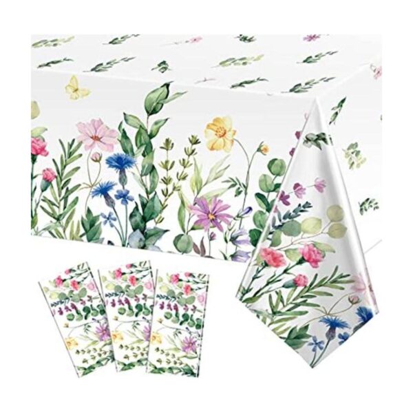 Mantel floral de verano de 3 piezas mantel floral de