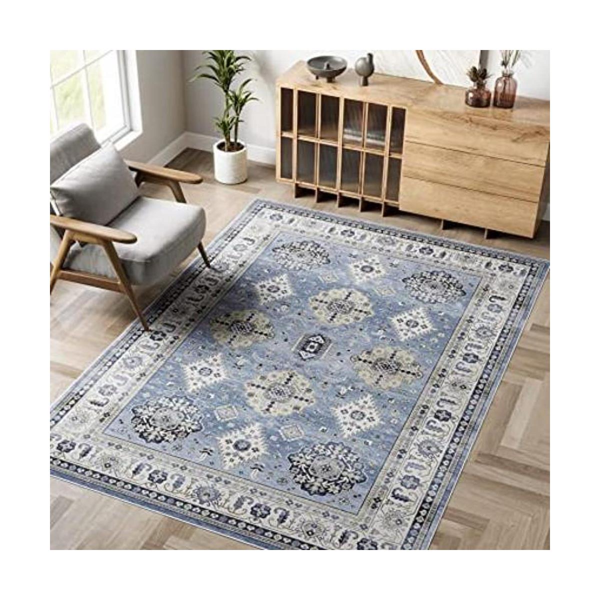 Dripex Alfombra vintage lavable Alfombra bohemia de 3 x