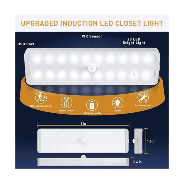 Luz LED para armario 20 luces LED regulador USB