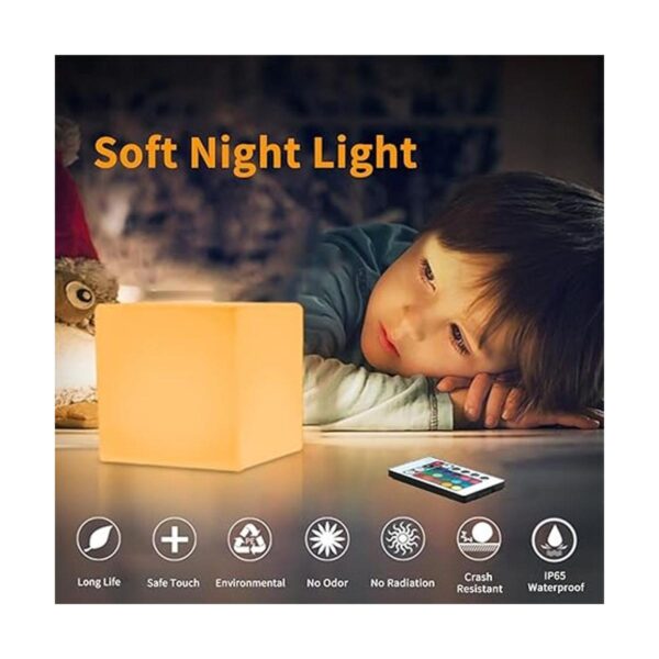 Borelor Luz LED tipo cubo recargable de 4 pulgadas y_3