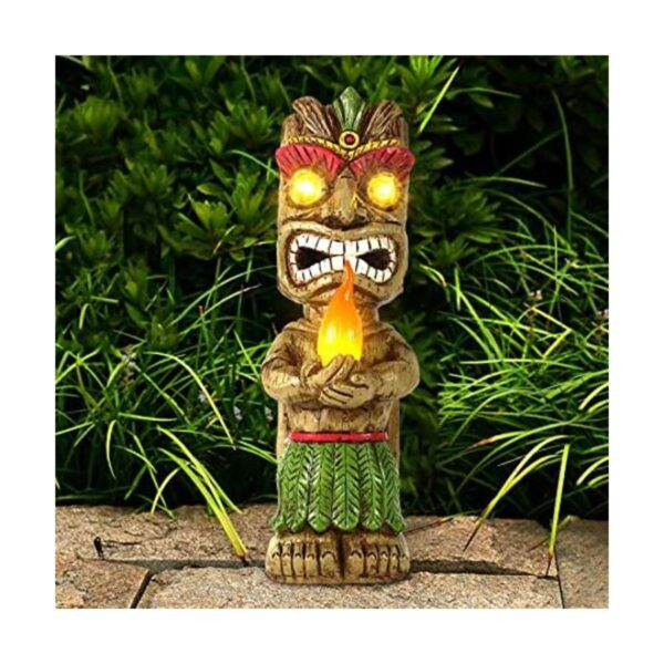 MIBUNG Estatua de jardín solar Tiki estatua de resina_1